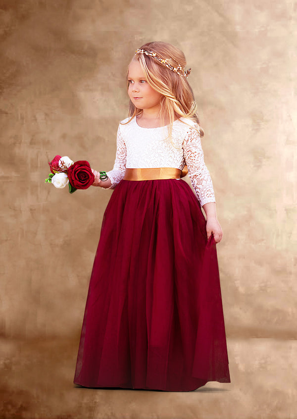 Burgundy Flower Girl Dresses