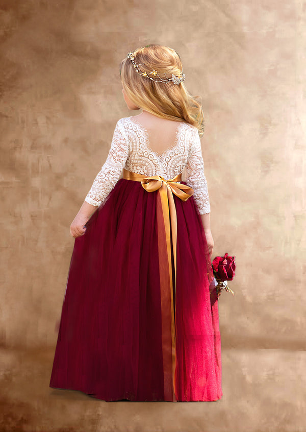 Burgundy Flower Girl Dresses