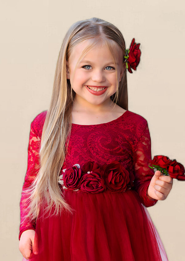 Rose Flower Sash Belt