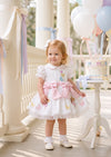 Bows & Butterflies Girls Embroidered Cotton Party Dress