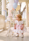 Bows & Butterflies Girls Embroidered Cotton Party Dress
