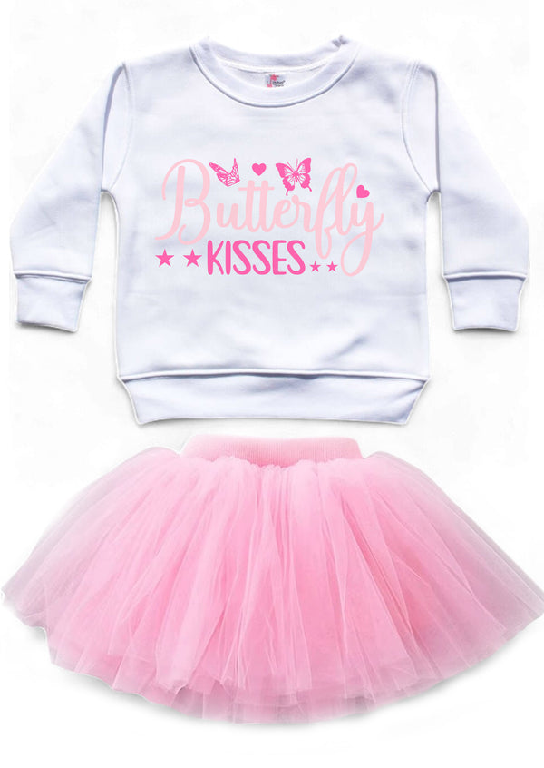 Butterfly Kisses Crewneck Sweatshirt Tutu Set