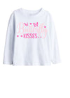 Girls Pink Butterfly Kisses Tee