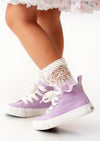 girls lavender high tops