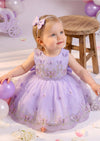 Baby Girl Cake Smash Party Dress in Lavender