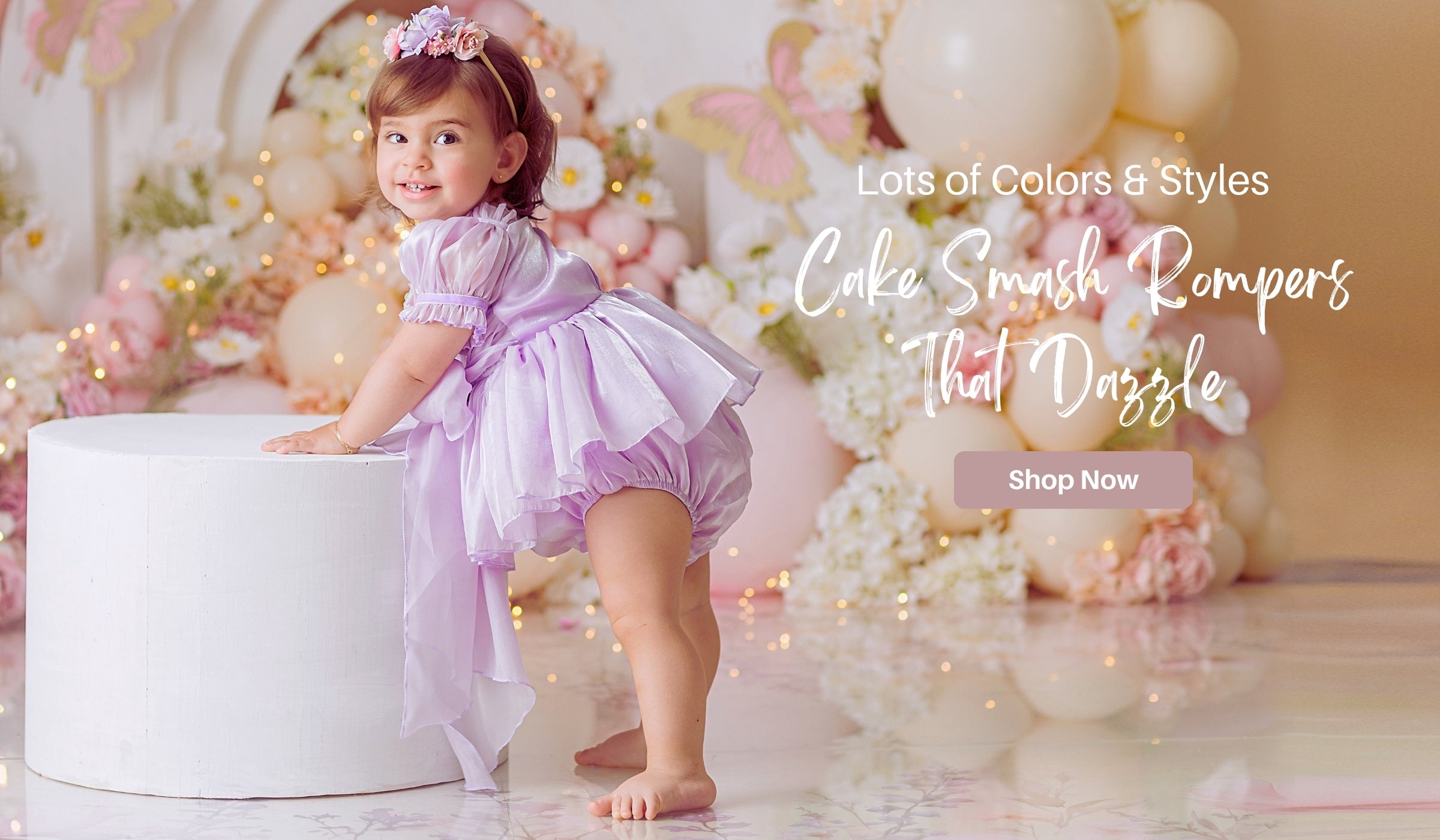 Baby Girl 1st Birthday Rompers