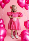Cherry Fizz Romper || Hot Pink