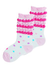 Girls Sweet Pink Candy Color Socks