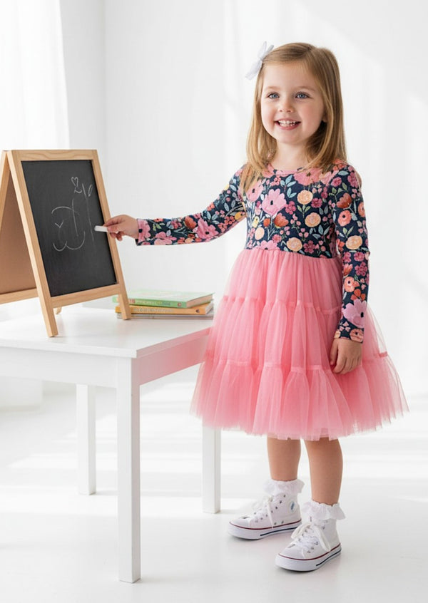 girls Candy Pink Posey Twirl Dress - Twirl Dresses