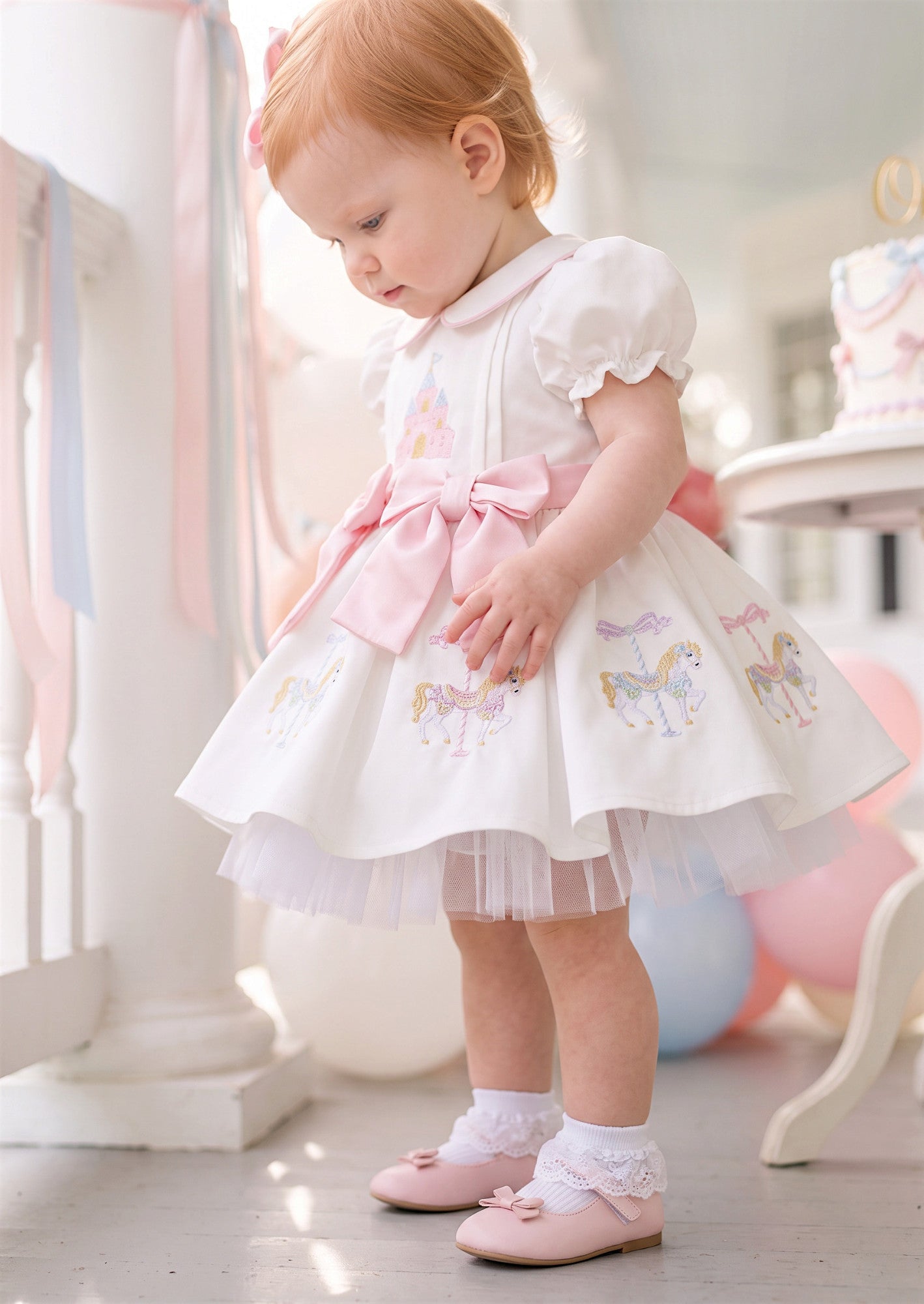 Castles and Carousels Girls Party Dress | Cake Smash Outfit Girl