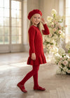 Cecile Charm Knit Dress Red | Girls Fall Dresses, Fall Clothing