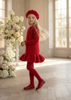 Cecile Charm Knit Dress Red | Girls Fall Dresses, Fall Clothing