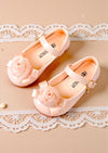 Toddler Girls Pink flower shoes with Rose detail