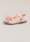Toddler Girls Pink flower girl Special Occasion shoes with Rose detail