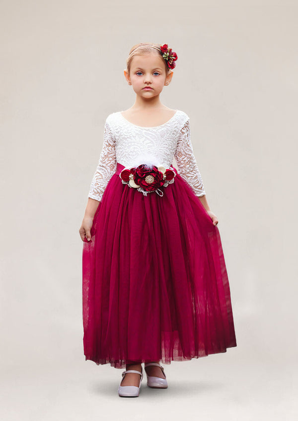toddler girl flower girl dresses in burgundy