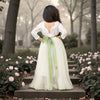 Ivory Long Sleeve Lace Flower Girl Dresses Boho Wedding Style