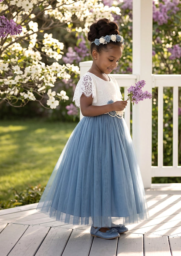 Dusty Blue Flower Girl Dress - Flower Girl Dresses