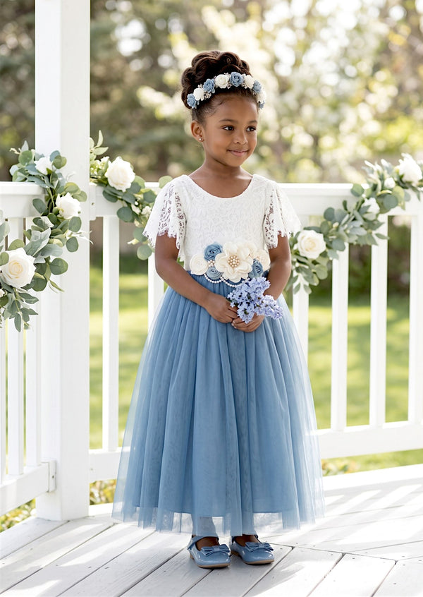 Dusty Blue Flower Girl Dress - Flower Girl Dresses