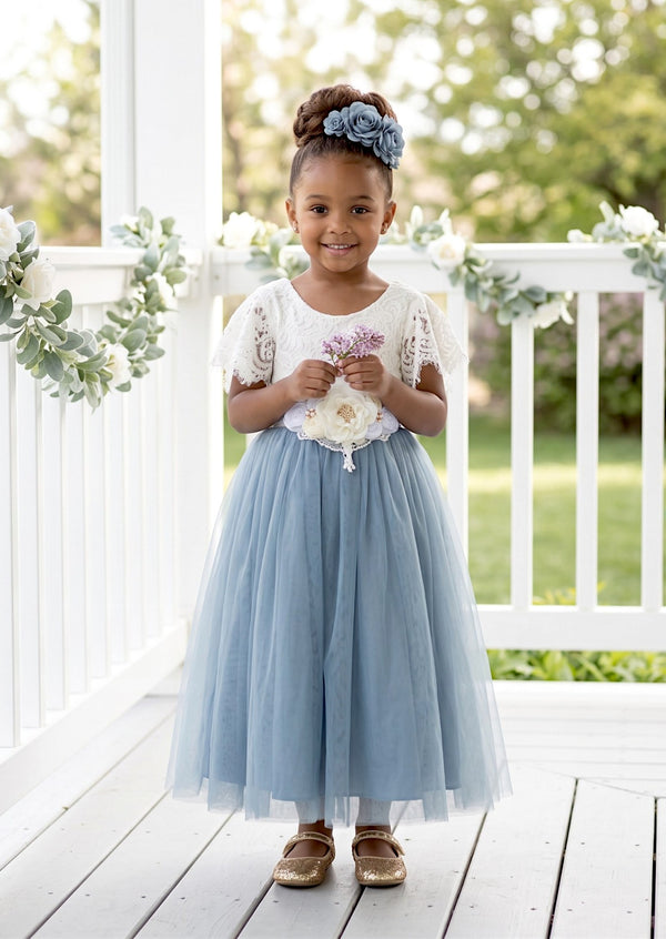Dusty Blue Flower Girl Dress - Flower Girl Dresses