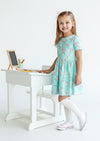 Girls Charlotte Rose Twirl Dress in Blue - Twirl Dresses