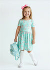 Girls Charlotte Rose Twirl Dress in Blue - Twirl Dresses