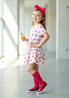 Girls Charlotte Rose Twirl Dress in Pink Rose & White - Twirl Dresses