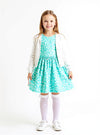 Girls Charlotte Twirl Dress in Aqua - Twirl Dresses