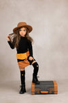 Callie Western Skirt & Top Set || Brown Black