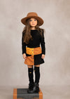 Callie Western Skirt & Top Set || Brown Black