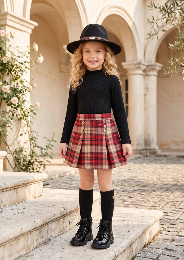 Girls Plaid Skirt & Top Set | Girls Fall Clothing