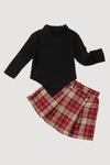 Girls Plaid Skirt & Top Set | Girls Fall Clothing