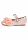 Chiffon Flower Shoes in Blush