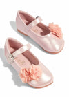 Chiffon Flower Shoes in Blush