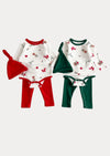 Christmas Onesie 3 Piece Set Red