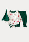 Christmas Onesie 3 Piece Set Green