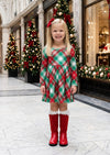 Merry Bright & Plaid Holiday Dress | Girls Christmas Dress