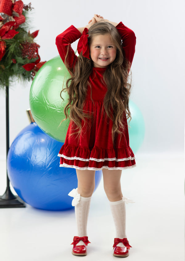 Red Velvet Christmas/Valentines Day Dress - Pre Order