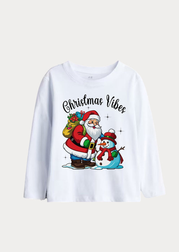 Christmas Santa & Snowman Tee Shirt