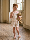 Ruffle Shorts and Cami Girls Pajamas in Pink