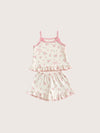 Ruffle Shorts and Cami Girls Pajamas in Pink