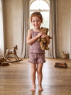 Ruffle Shorts and Cami Girls Pajamas in Rosewood | Toddler Sleepwear