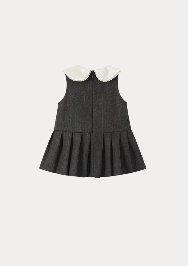Cloverly Dress & Sweater Set in Gray Burgundy