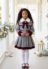 Velvet Bow Winter Manor Coat Dress | Girls Fall Clothes & Outfits