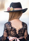 Fedora hats with flowers