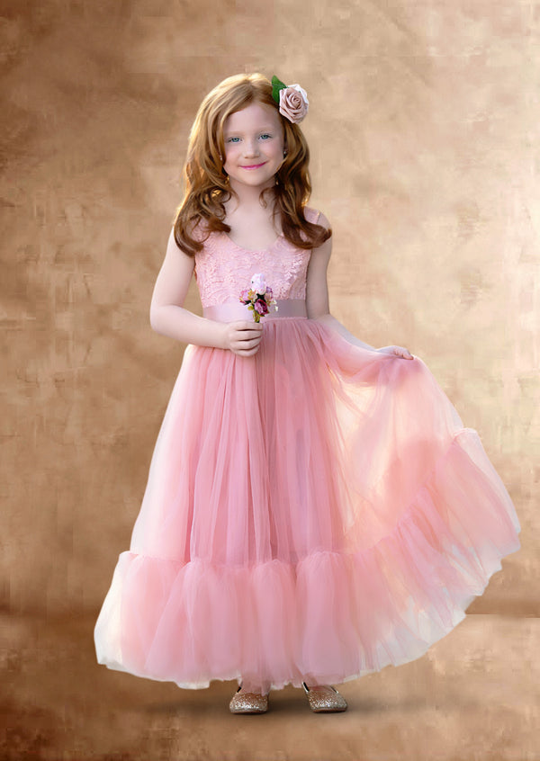 Arazie Coral Flower Girl Dresses