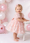 Fancy Pink Baby Girl Cake Smash Party Dress