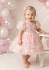 Fancy Pink Baby Girl Cake Smash Party Dress