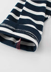 Burgundy & Stripe Long Sleeve Rabbit Tee