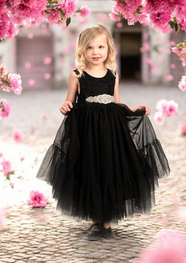 black flower girl dresses for weddings