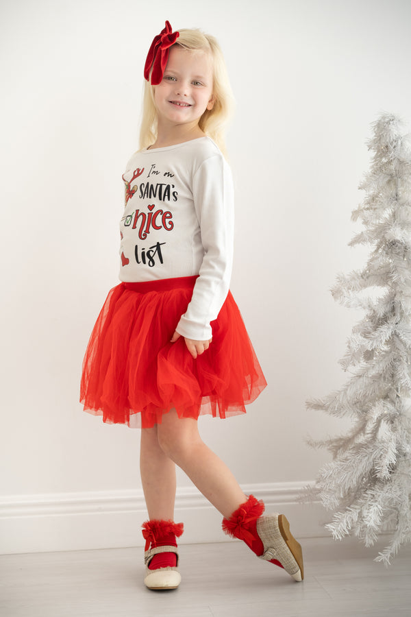 I'm On Santa's Nice List Christmas Tee Shirt